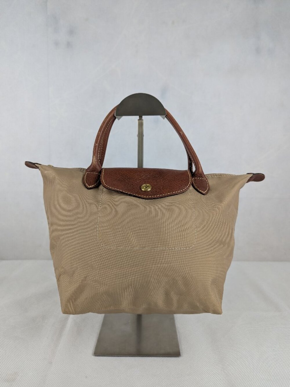 Longchamp Le Pliage Nylon Tote Beige Bag – Used – Authentic – Ships Now